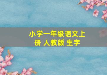 小学一年级语文上册 人教版 生字